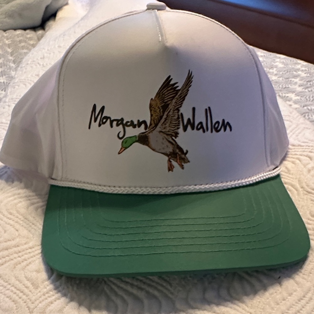 Brand new never worn Morgan Wallen White and Green Hat